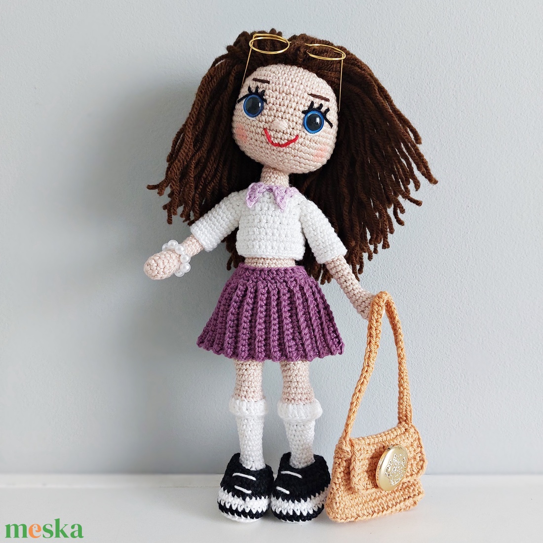 amigurumi Blanka baba  - játék & sport - baba & babaház - öltöztethető baba - Meska.hu