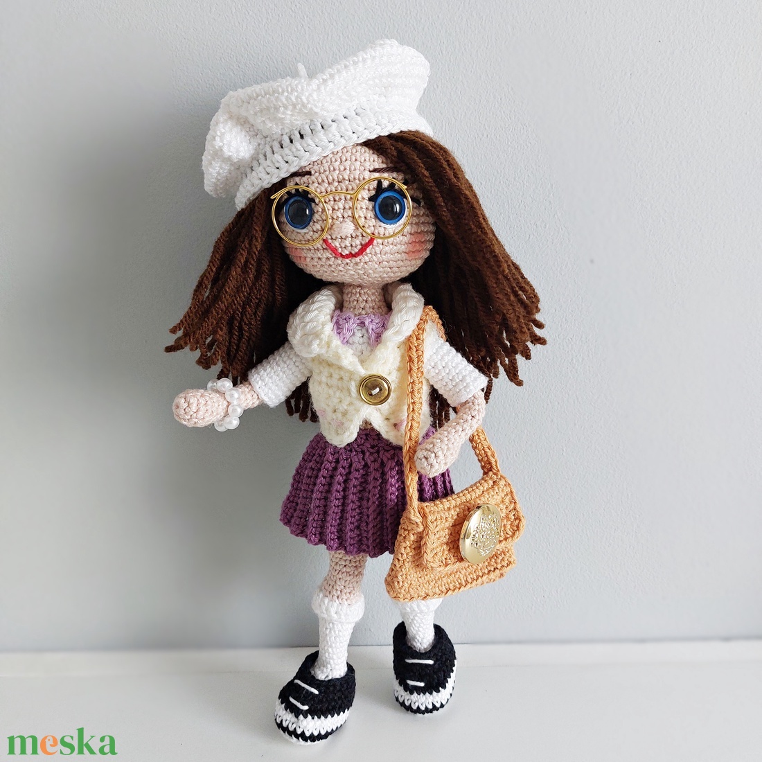 amigurumi Blanka baba  - játék & sport - baba & babaház - öltöztethető baba - Meska.hu
