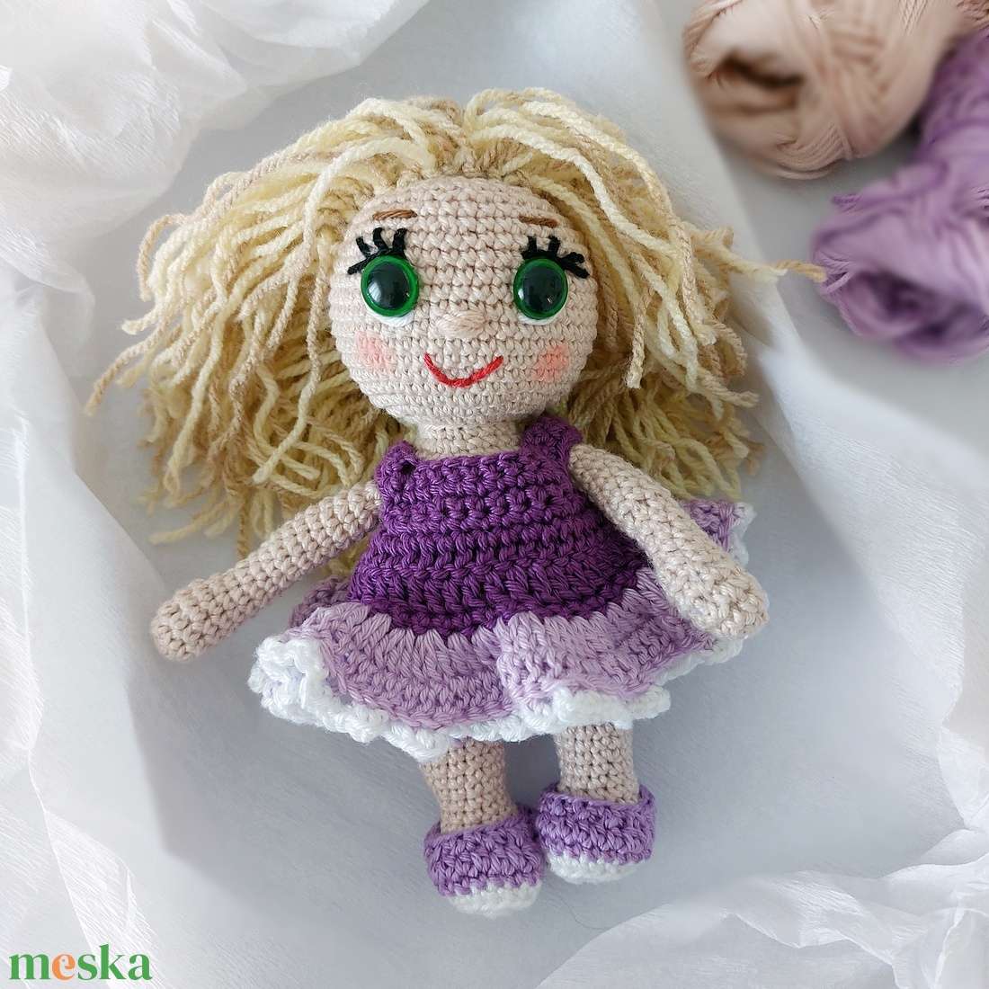 amigurumi HÉDI baba  - játék & sport - baba & babaház - öltöztethető baba - Meska.hu