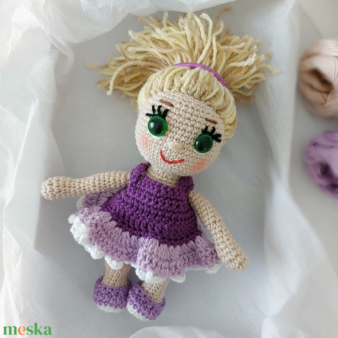 amigurumi HÉDI baba  - játék & sport - baba & babaház - öltöztethető baba - Meska.hu