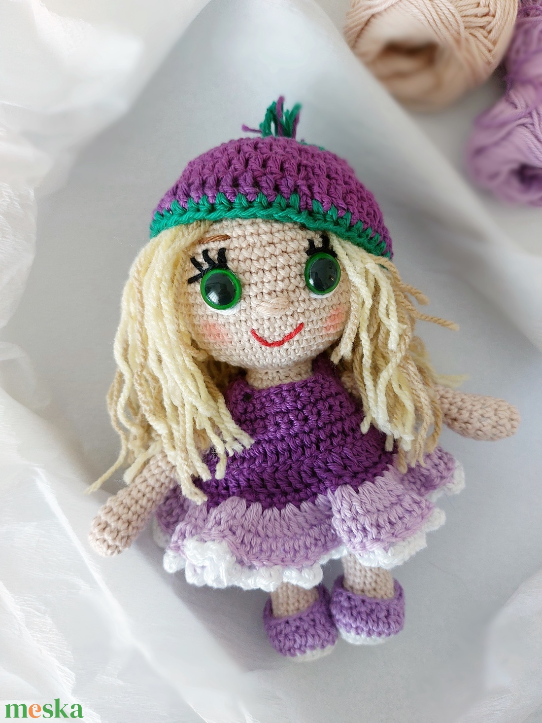 amigurumi HÉDI baba  - játék & sport - baba & babaház - öltöztethető baba - Meska.hu
