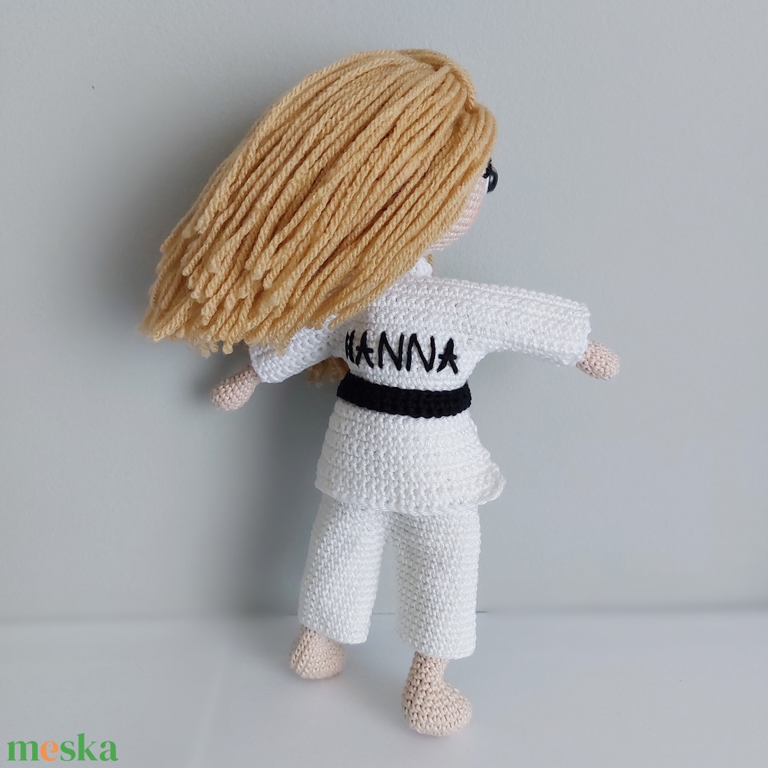 amigurumi karatés lány - játék & sport - baba & babaház - öltöztethető baba - Meska.hu