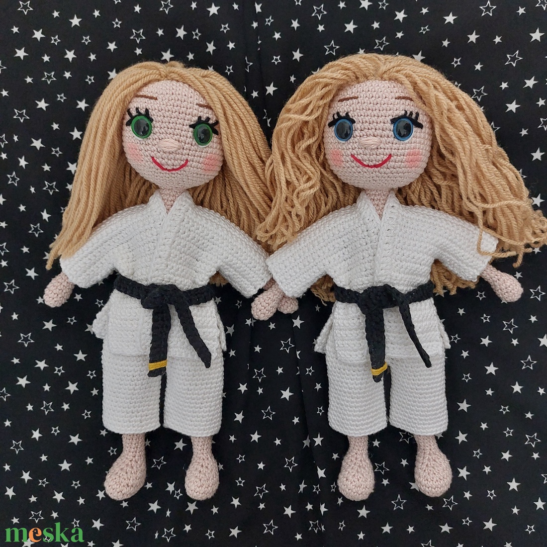 amigurumi karatés lány - játék & sport - baba & babaház - öltöztethető baba - Meska.hu