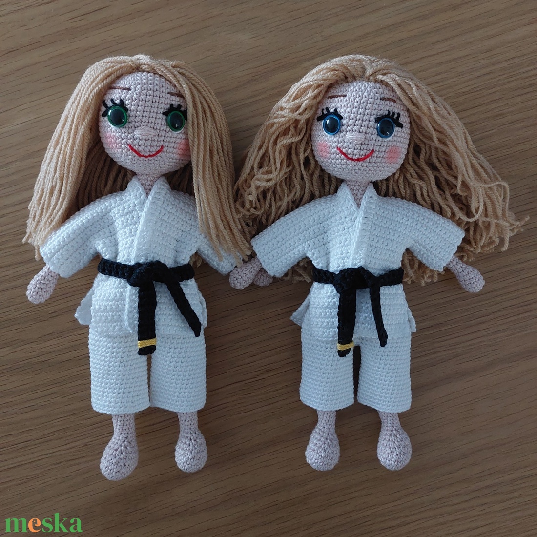 amigurumi karatés lány - játék & sport - baba & babaház - öltöztethető baba - Meska.hu
