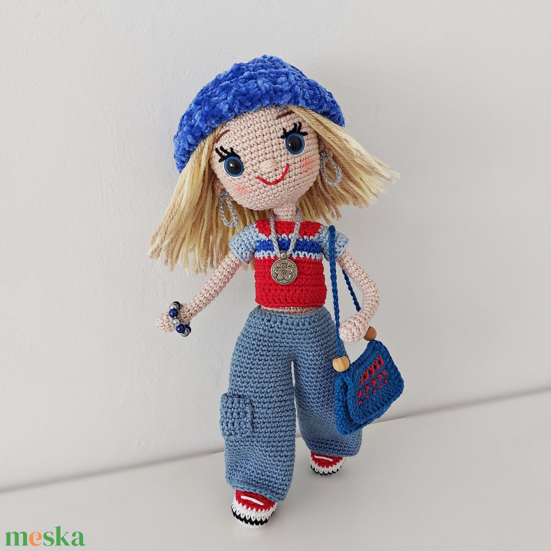 amigurumi Regina baba  - játék & sport - baba & babaház - öltöztethető baba - Meska.hu