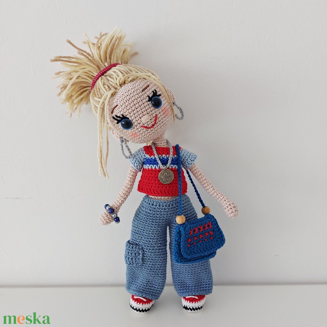 amigurumi Regina baba  - játék & sport - baba & babaház - öltöztethető baba - Meska.hu