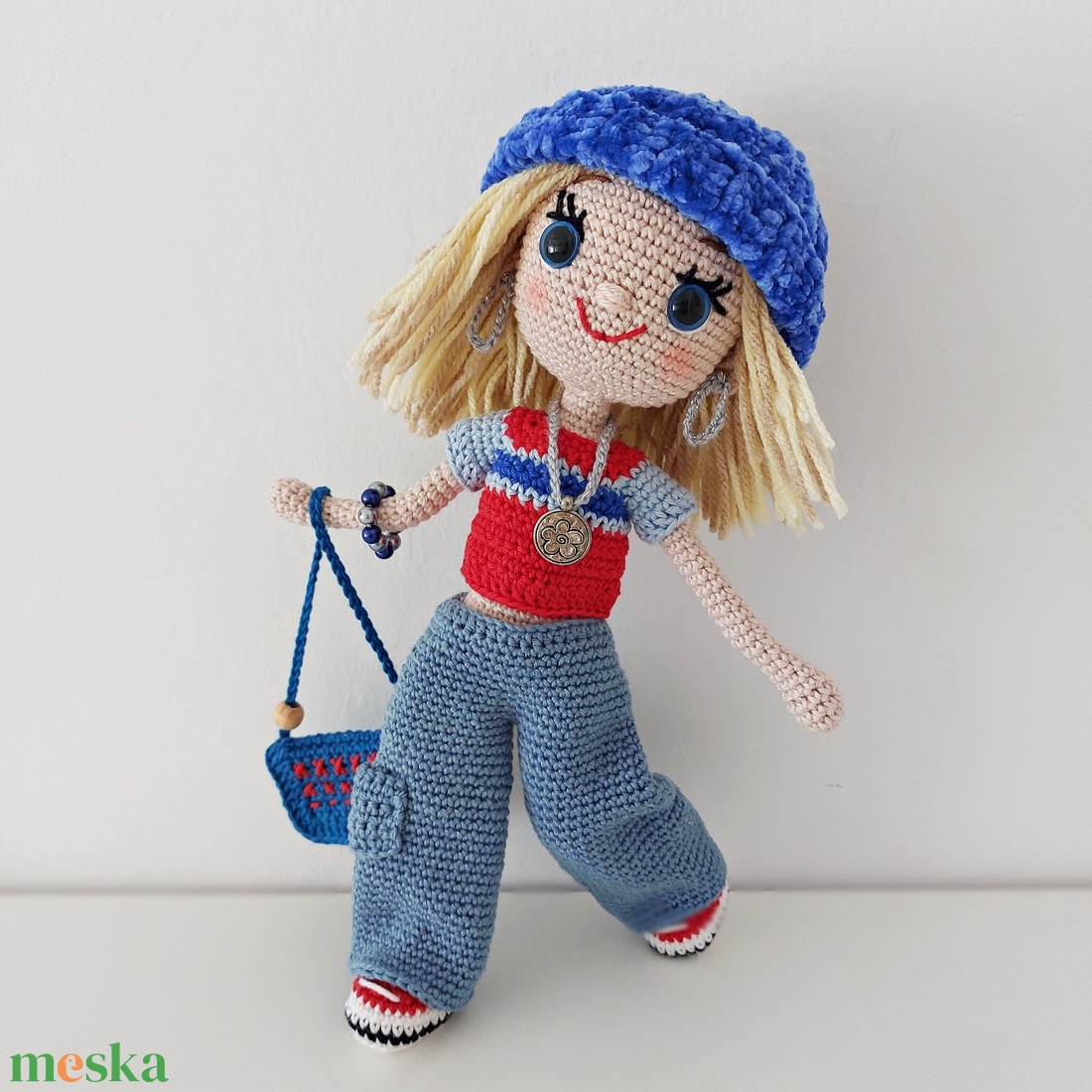amigurumi Regina baba  - játék & sport - baba & babaház - öltöztethető baba - Meska.hu