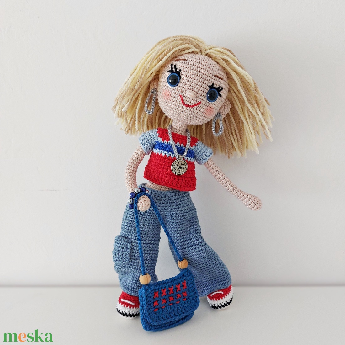 amigurumi Regina baba  - játék & sport - baba & babaház - öltöztethető baba - Meska.hu