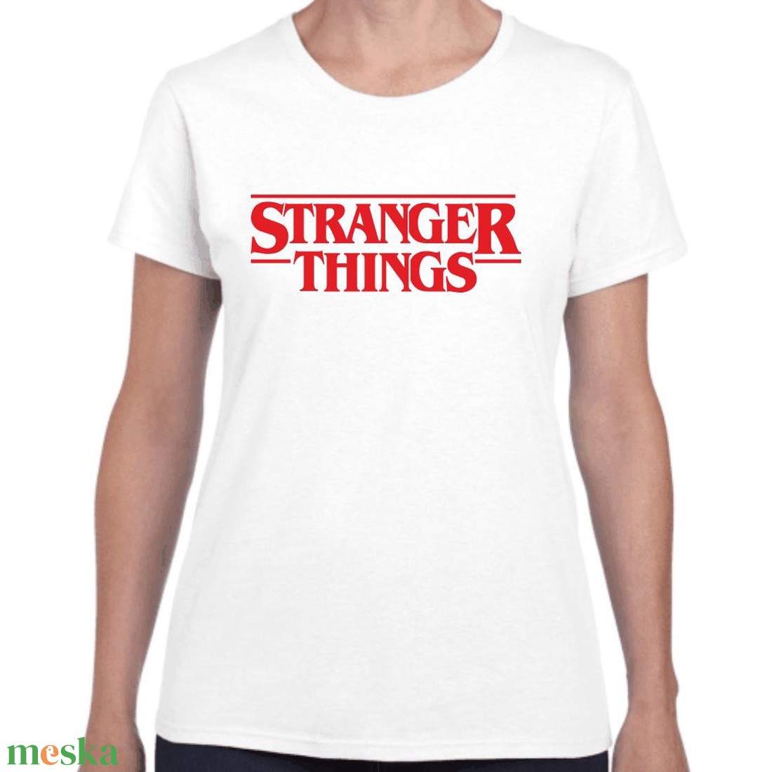 STRANGER THINGS női póló. Minőségi 100% pamut egyedi női póló. - ruha & divat - női ruha - póló, felső - Meska.hu