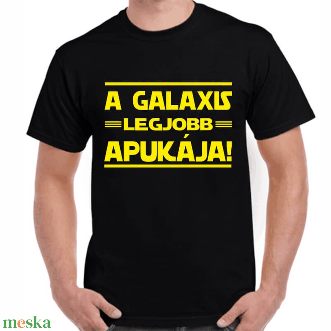 Feliratos póló apának A galaxis legjobb apukája! felirattal. Minőségi 100% pamut egyedi póló. - ruha & divat - férfi ruha - póló - Meska.hu