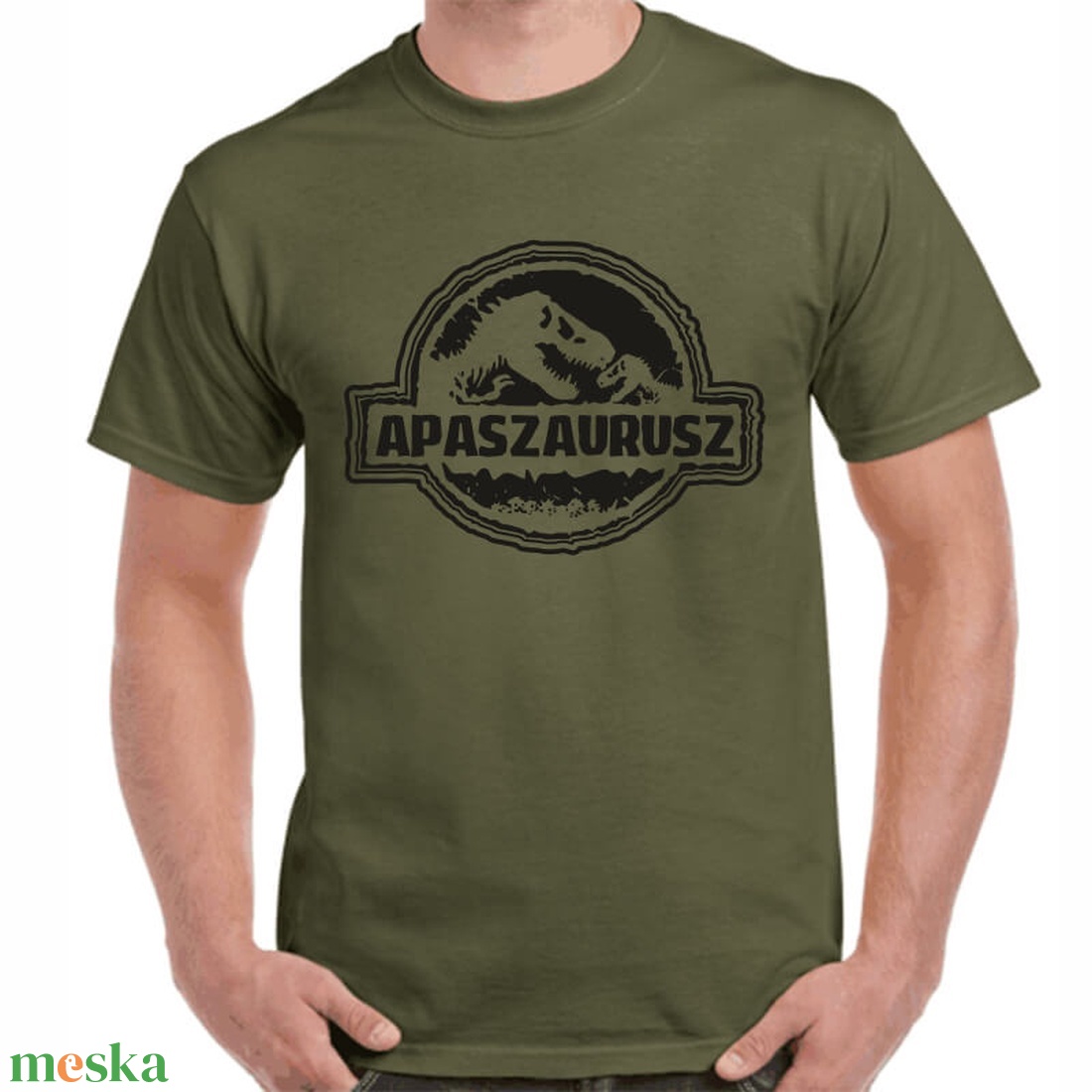 APASZAURUSZ feliratos póló apának. Minőségi 100% pamut egyedi póló. - ruha & divat - férfi ruha - póló - Meska.hu