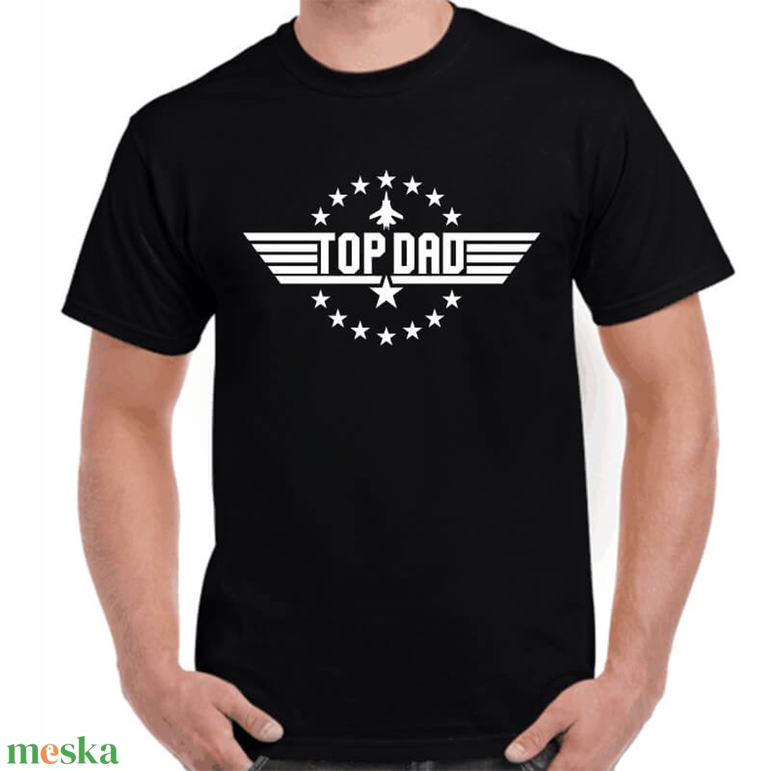 Feliratos póló apának TOP DAD felirattal. Minőségi 100% pamut egyedi póló. - ruha & divat - férfi ruha - póló - Meska.hu
