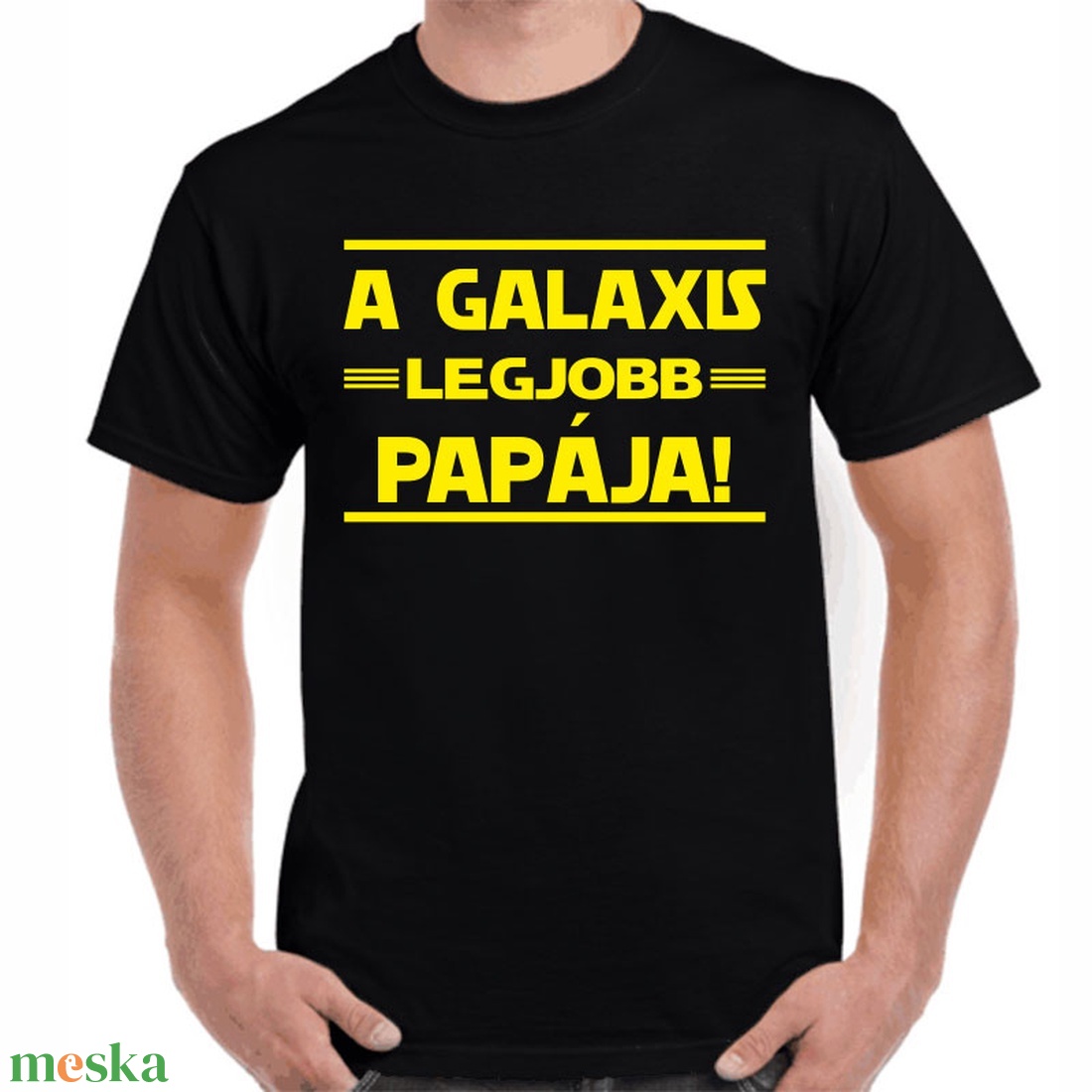 Feliratos póló papának A galaxis legjobb papája! felirattal. Minőségi 100% pamut egyedi póló. - ruha & divat - férfi ruha - póló - Meska.hu