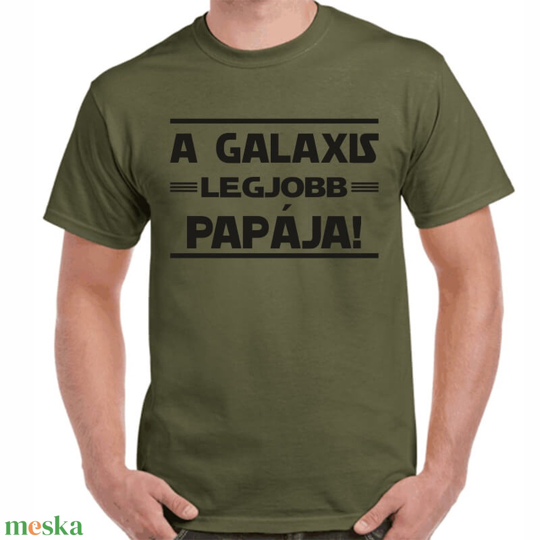 Feliratos póló papának A galaxis legjobb papája! felirattal. Minőségi 100% pamut egyedi póló. - ruha & divat - férfi ruha - póló - Meska.hu