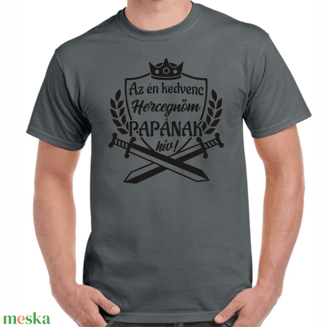 Az én kedvenc hercegnőm papának hív feliratos minőségi 100% pamut egyedi póló papának. - ruha & divat - férfi ruha - póló - Meska.hu