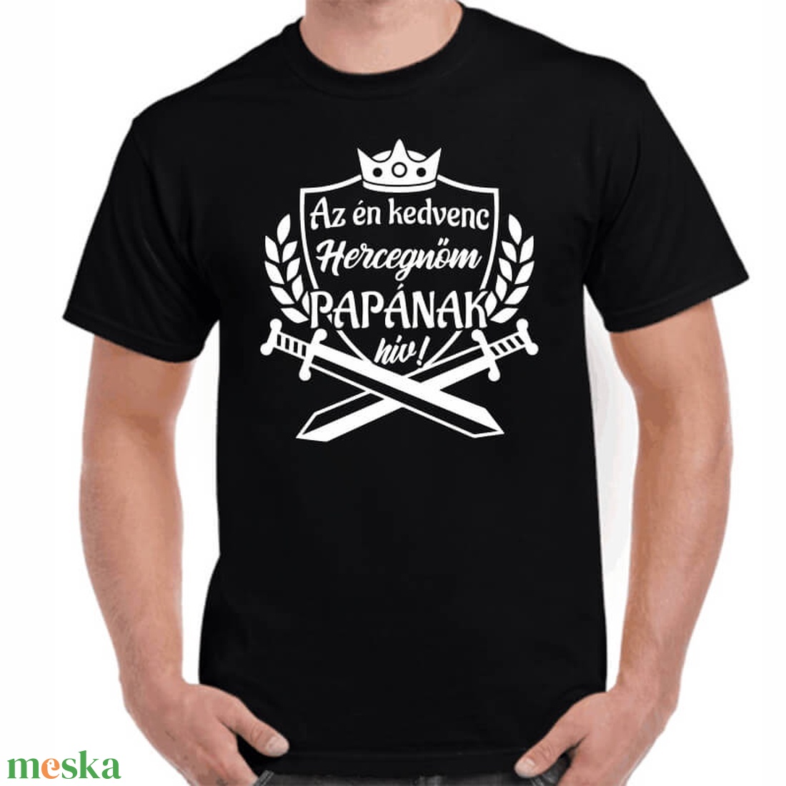 Az én kedvenc hercegnőm papának hív feliratos minőségi 100% pamut egyedi póló papának. - ruha & divat - férfi ruha - póló - Meska.hu
