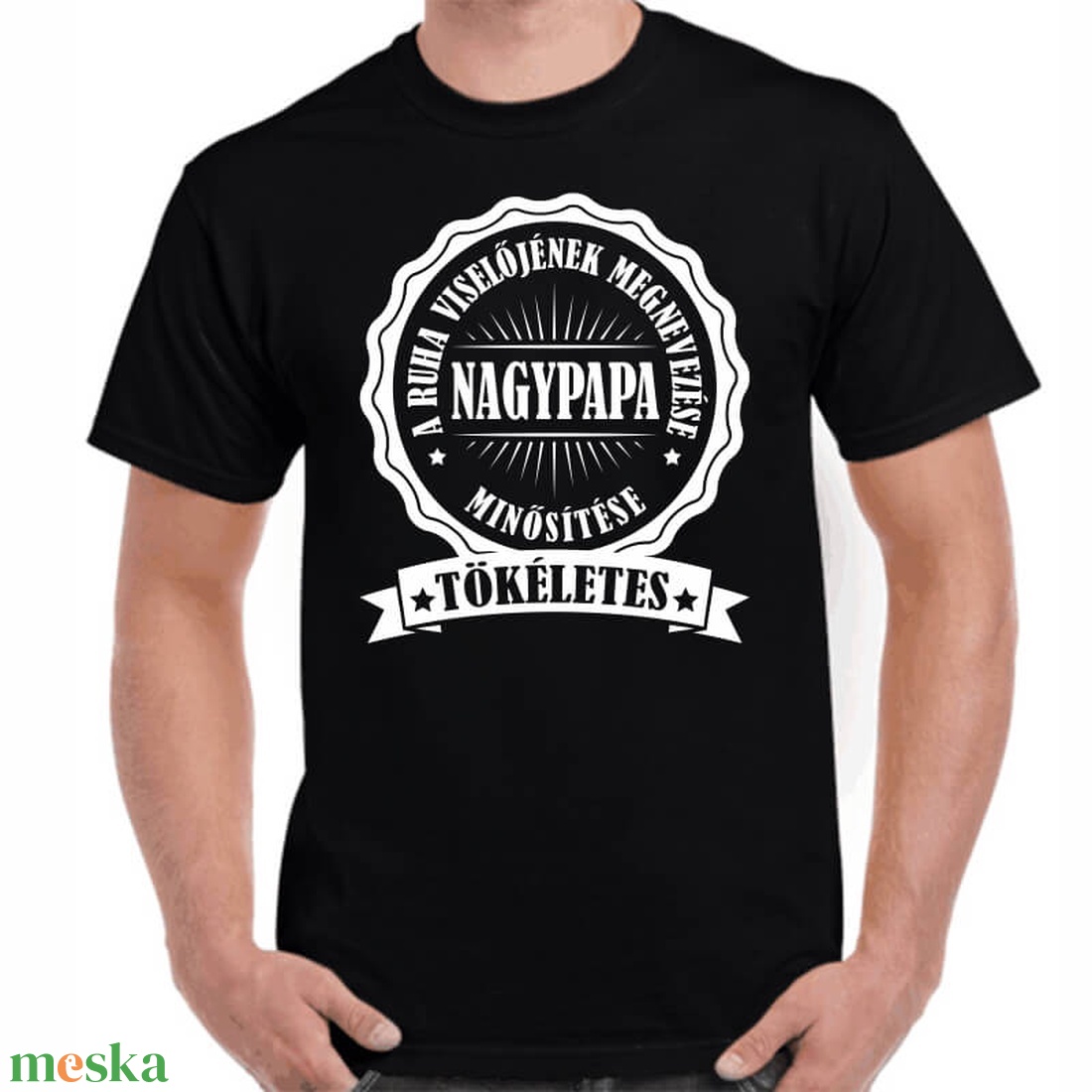Feliratos póló papának Papa minősítése tökéletes felirattal. Minőségi 100% pamut egyedi póló. - ruha & divat - férfi ruha - póló - Meska.hu