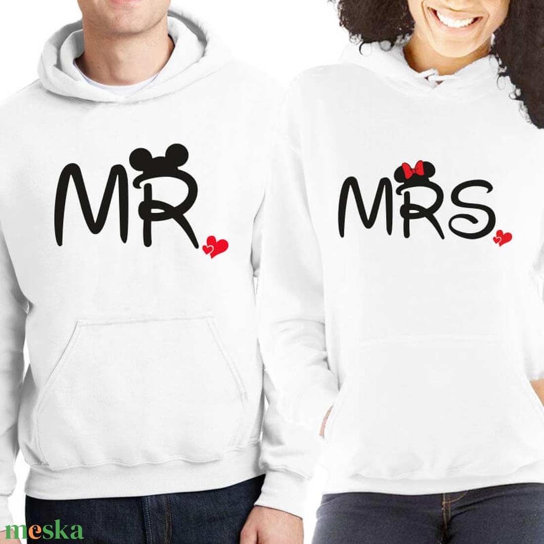 MR és MRS páros kapucnis pulóver szett. Kapucnis pulcsik valentin napra, évforulóra. Ajándék pároknak. - ruha & divat - páros szett - női-férfi páros szett - Meska.hu