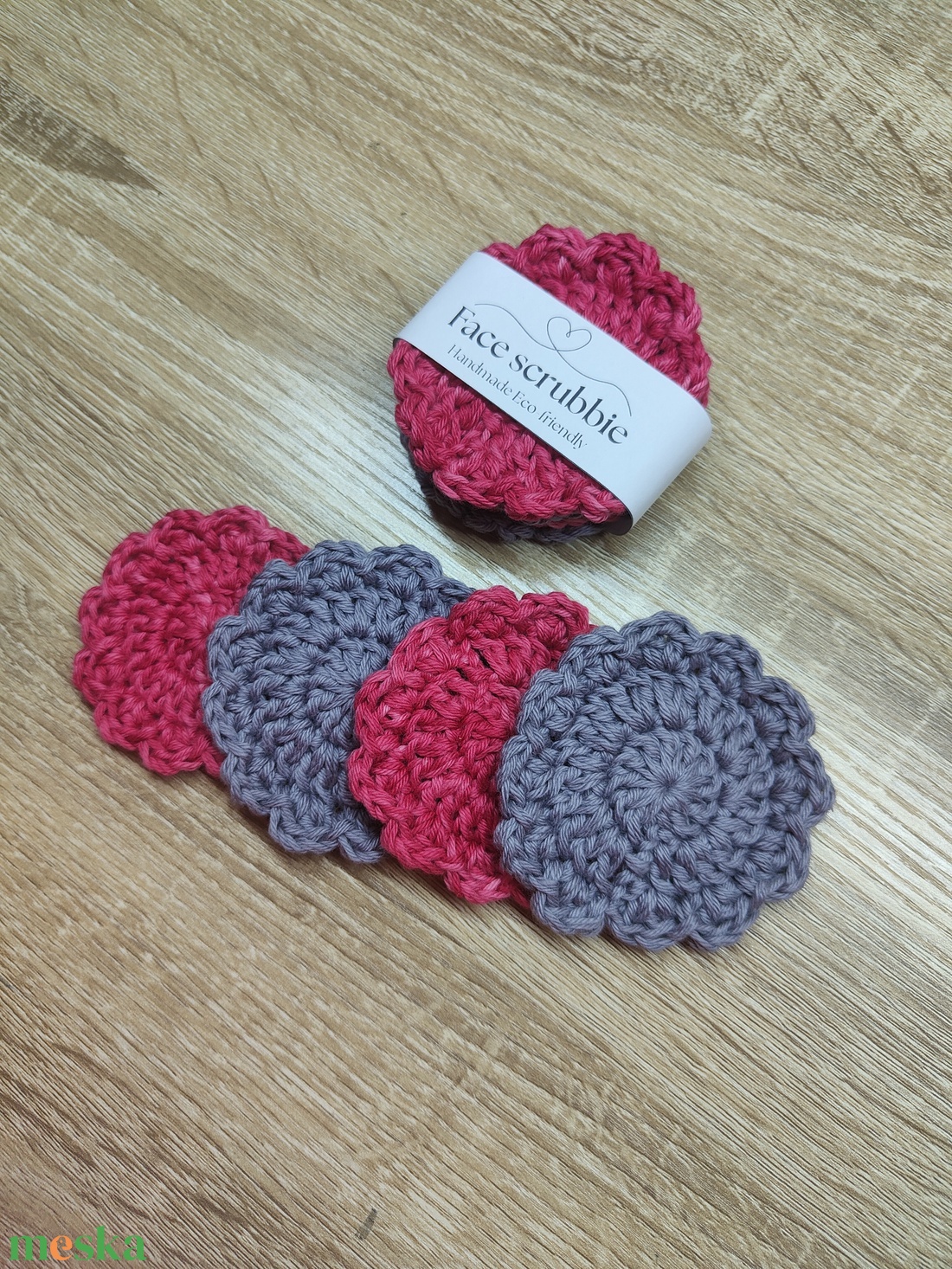 Horgolt arc tisztító korong  újrahasznosítható, környezetbarát szépségápolás  - szépségápolás - arcápolás - arctisztító korong - Meska.hu