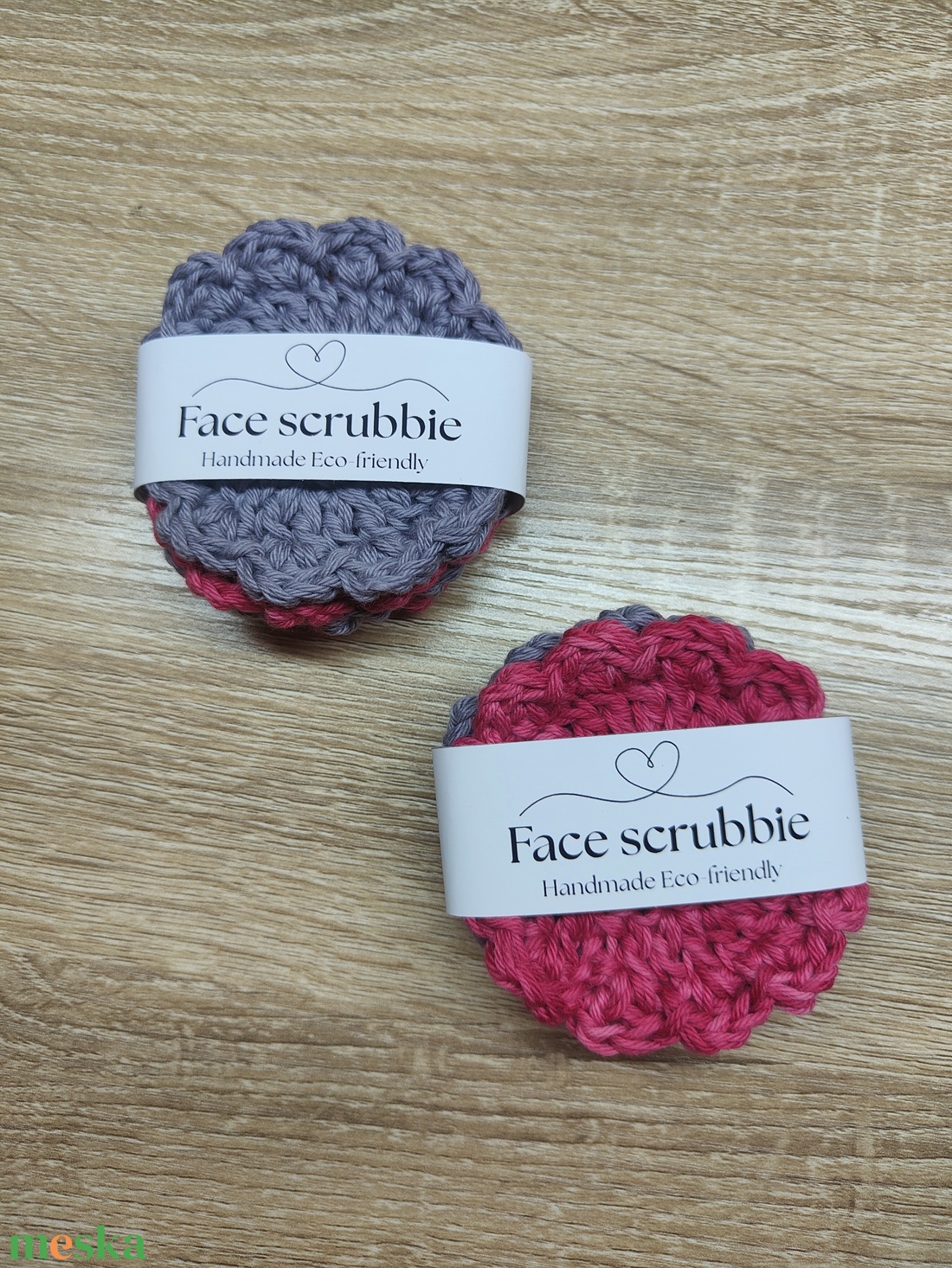 Horgolt arc tisztító korong  újrahasznosítható, környezetbarát szépségápolás  - szépségápolás - arcápolás - arctisztító korong - Meska.hu