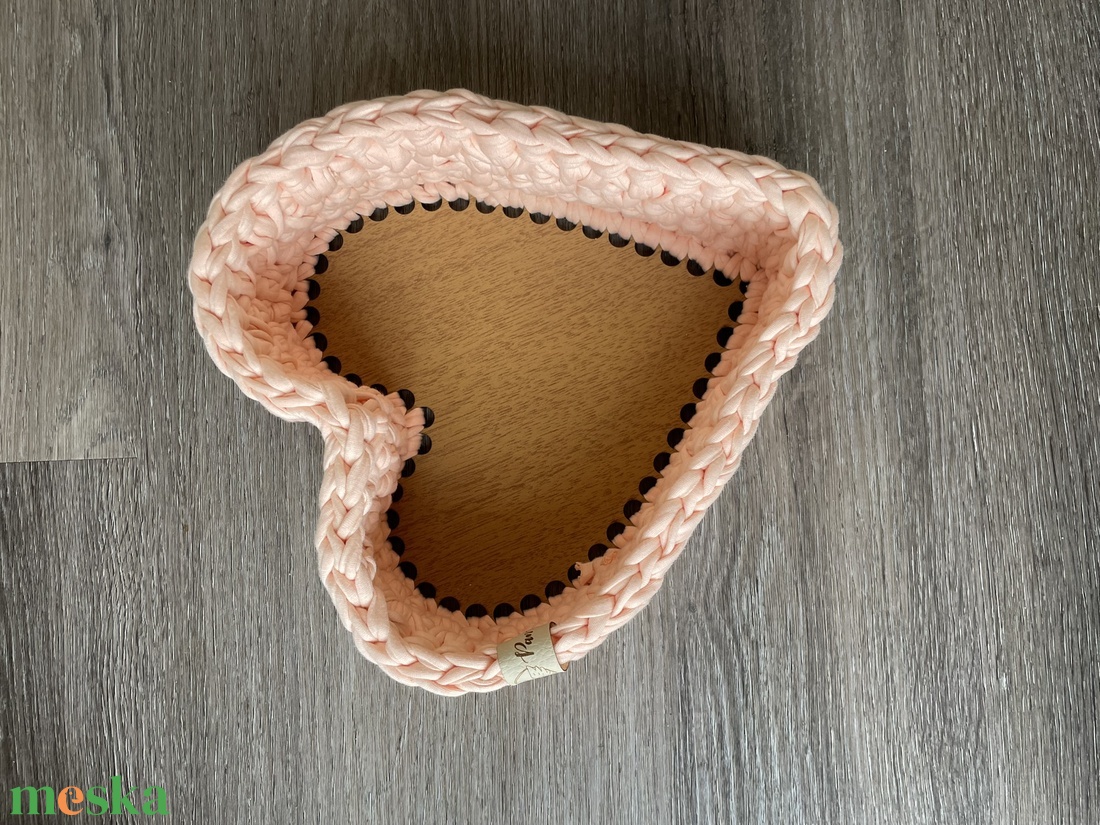 Szív alakú tároló kosár - otthon & életmód - tárolás & rendszerezés - tárolókosár - Meska.hu