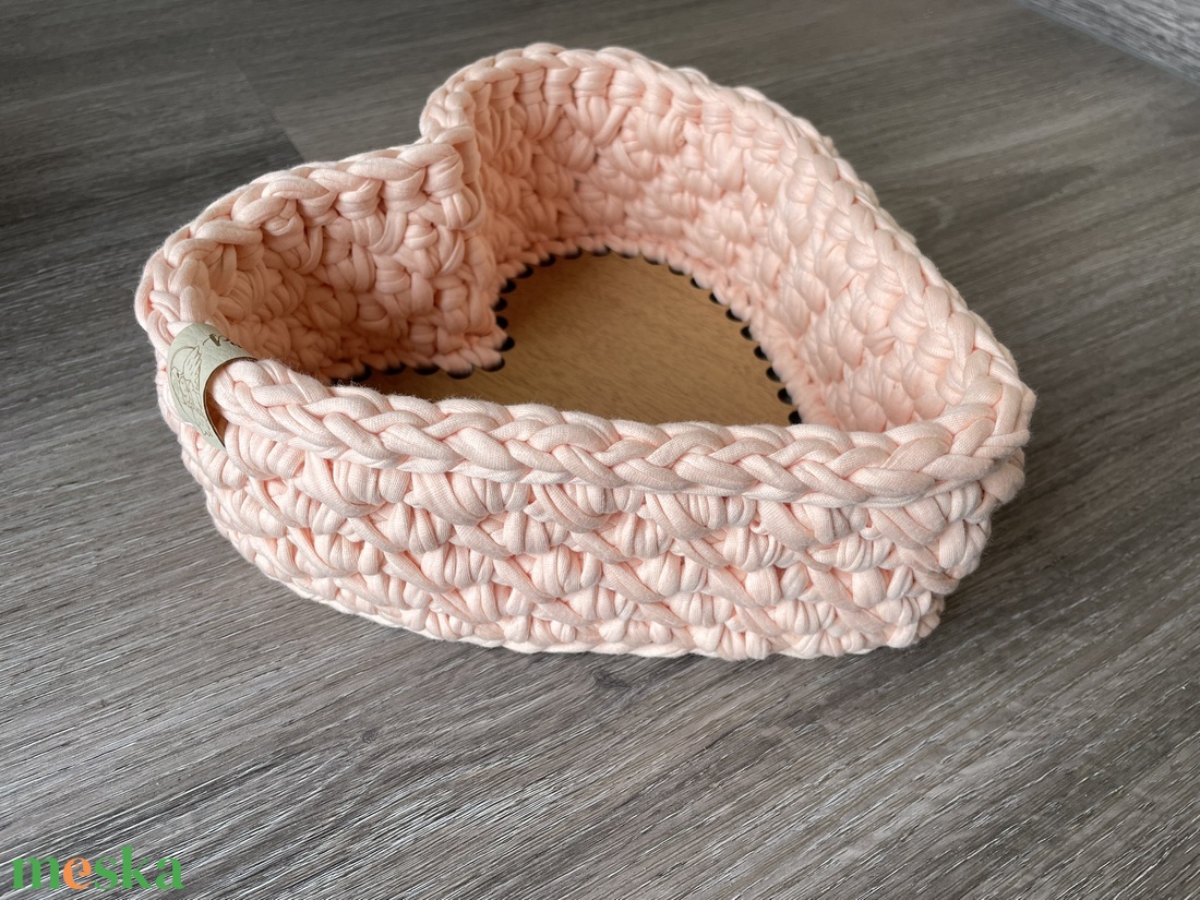 Szív alakú tároló kosár - otthon & életmód - tárolás & rendszerezés - tárolókosár - Meska.hu