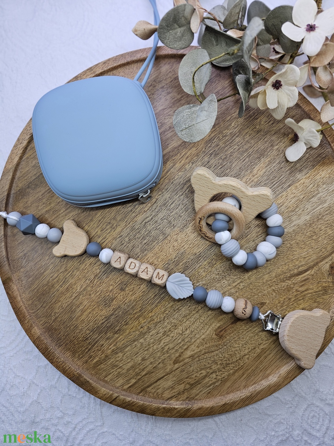 Első ajándékom - Szürke  Babaváró ajándék Babaköszöntő ajándékbox  - játék & sport - babalátogató ajándékcsomag - Meska.hu