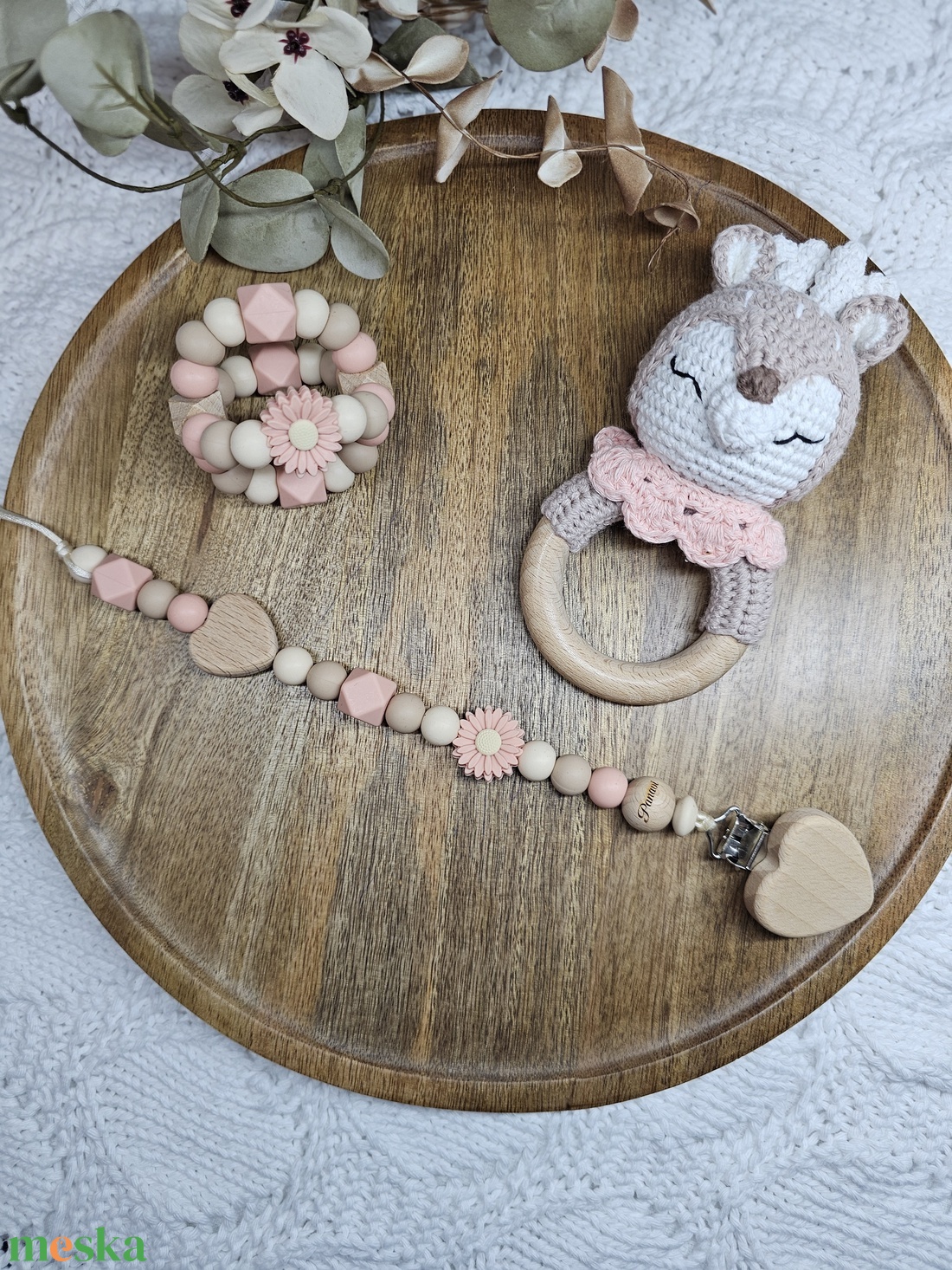 Első ajándékom - Barack Szivecske-Babaváró ajándék Babaköszöntő ajándékbox - játék & sport - babalátogató ajándékcsomag - Meska.hu