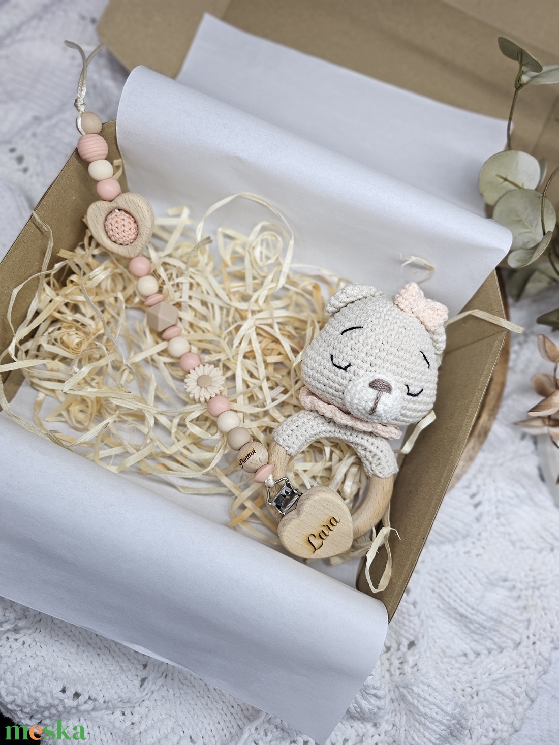 Első Ajándékom Babaköszöntő ajándékbox  - baba - mama - baba játékok - cumilánc - Meska.hu