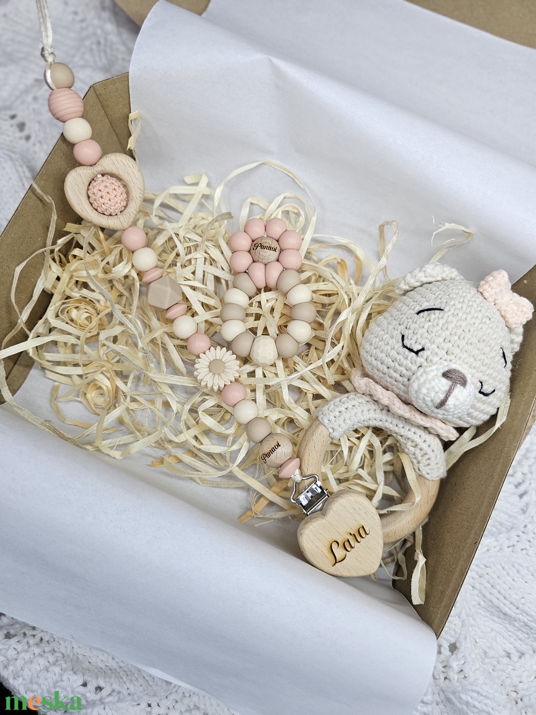 Első Ajándékom Babaköszöntő ajándékbox  - baba - mama - baba játékok - cumilánc - Meska.hu