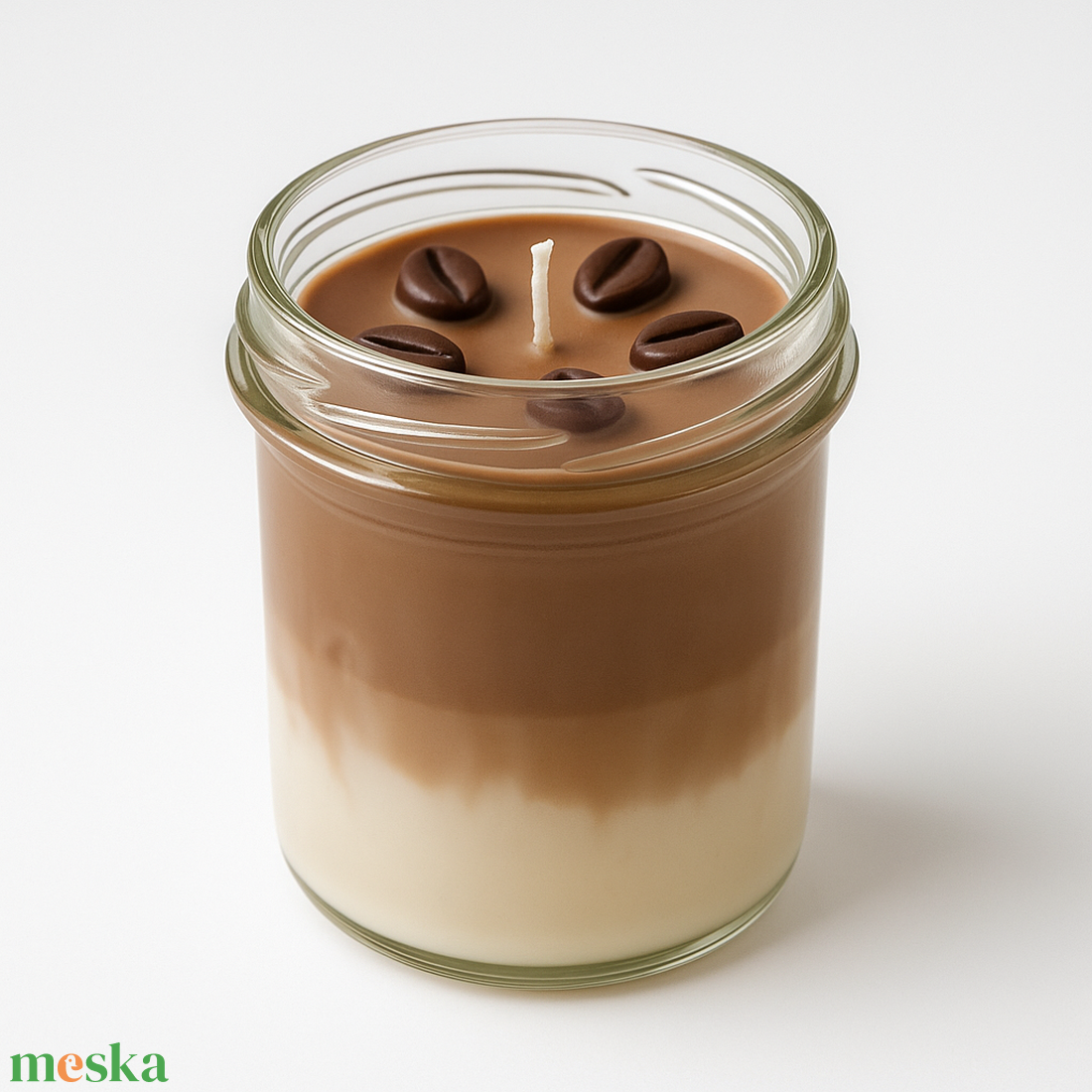 Pandaura Kávé-Vanília Szójaviasz Gyertya - otthon & életmód - gyertya, illat, aroma - gyertya - Meska.hu