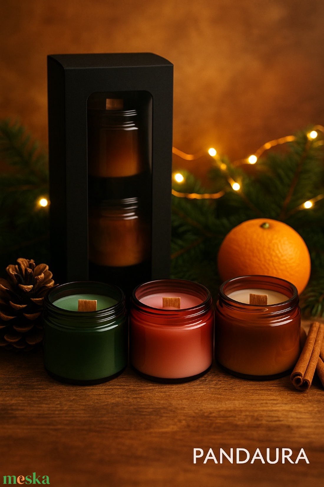 Díszdobozos Illatgyertya Szett (3 db) - otthon & életmód - gyertya, illat, aroma - gyertya - Meska.hu