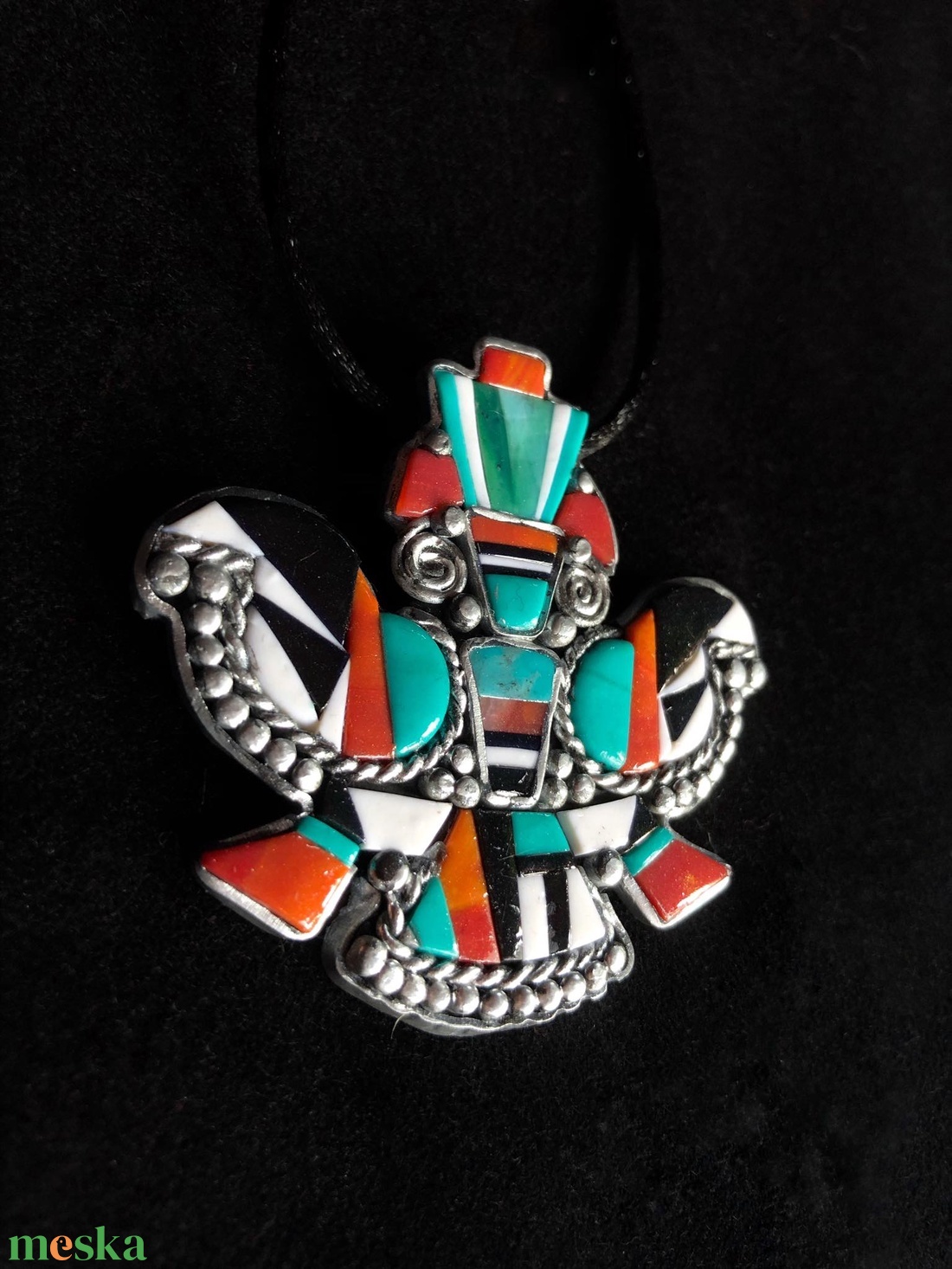 Navajo stílusú sas nyaklánc - ékszer - nyaklánc - medálos nyaklánc - Meska.hu