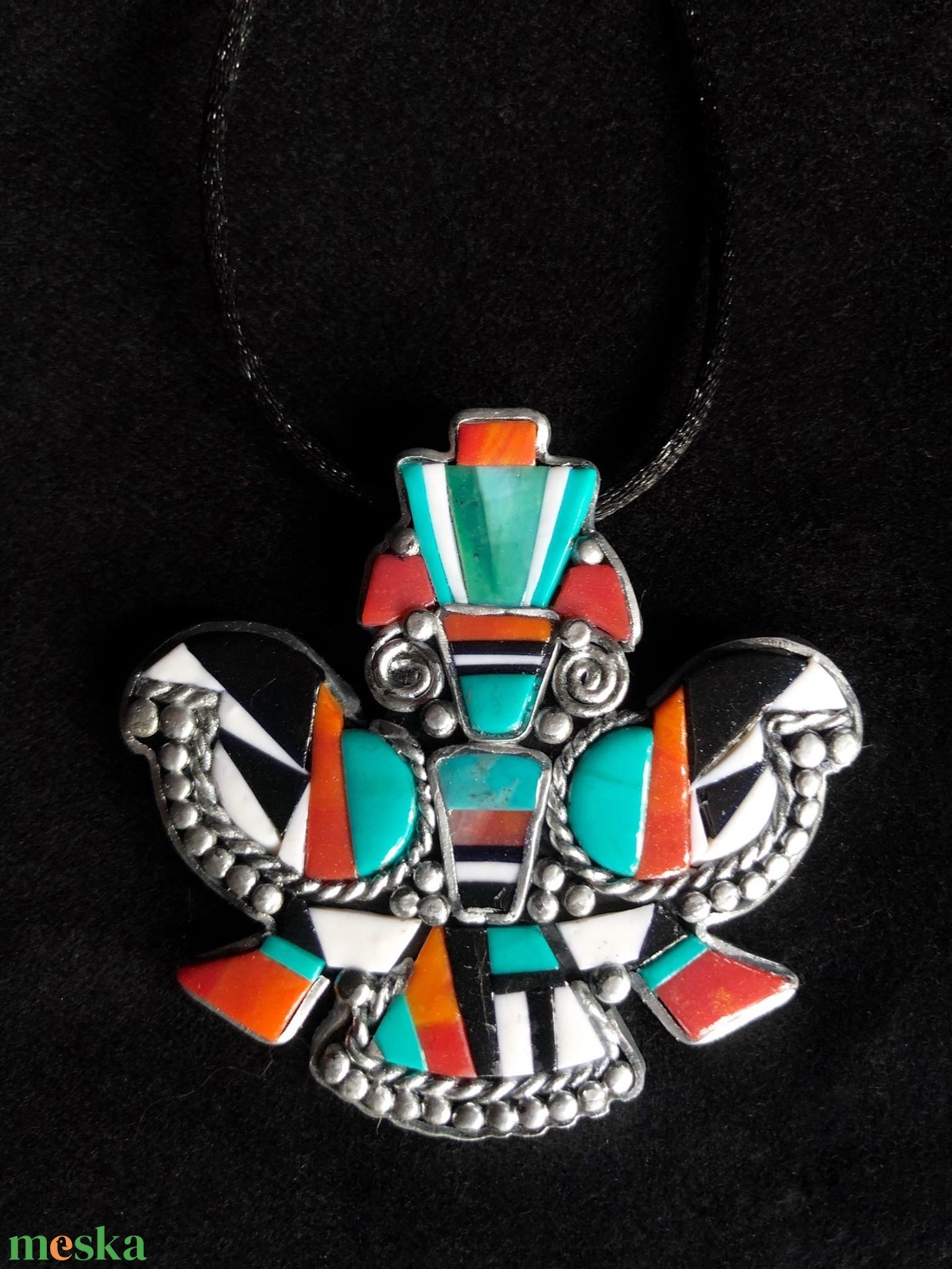 Navajo stílusú sas nyaklánc - ékszer - nyaklánc - medálos nyaklánc - Meska.hu