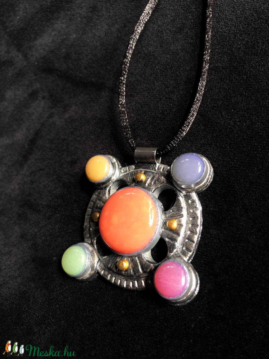 Színes csakra nyaklánc - ékszer - nyaklánc - medálos nyaklánc - Meska.hu