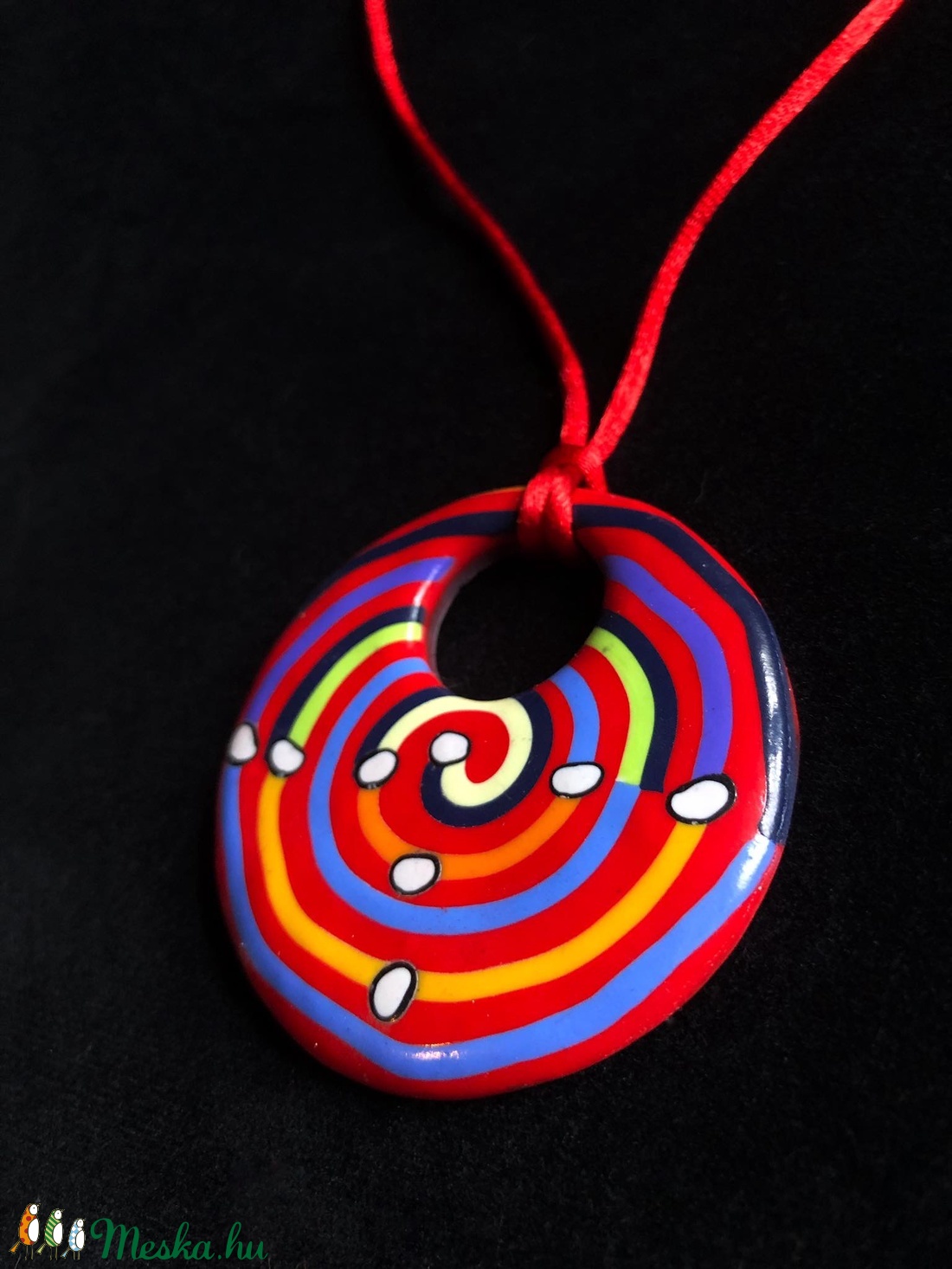 Hundertwasser stílusú nyaklánc (spirál) - ékszer - nyaklánc - medálos nyaklánc - Meska.hu Hundertwasser stílusú nyaklánc (spirál) - ékszer - nyaklánc - medálos nyaklánc - Meska.hu