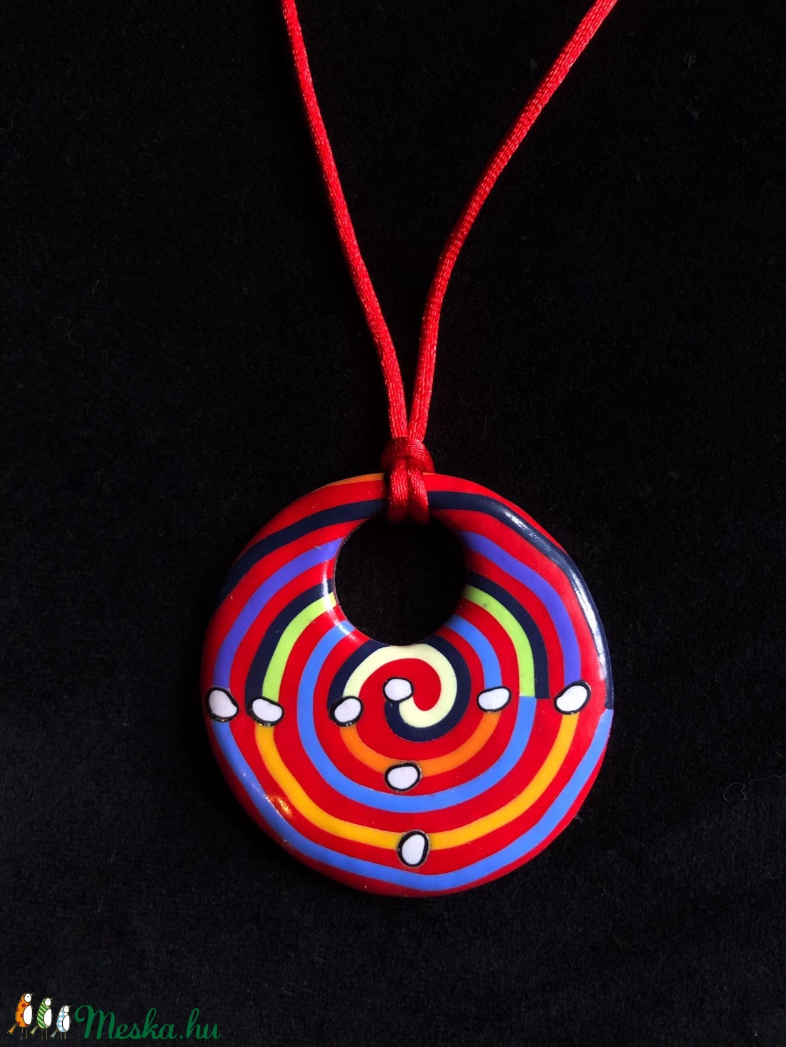 Hundertwasser stílusú nyaklánc (spirál) - ékszer - nyaklánc - medálos nyaklánc - Meska.hu Hundertwasser stílusú nyaklánc (spirál) - ékszer - nyaklánc - medálos nyaklánc - Meska.hu