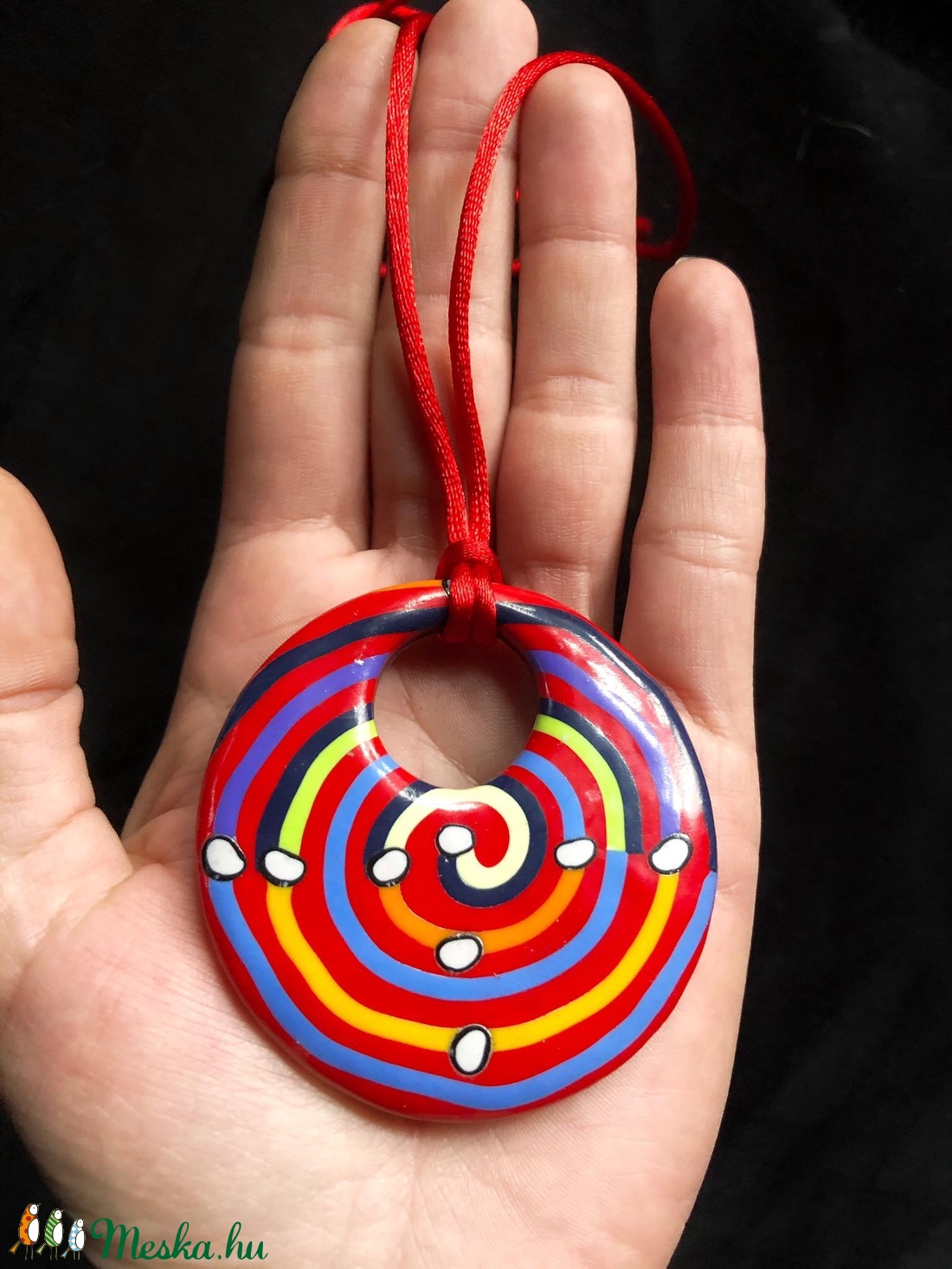 Hundertwasser stílusú nyaklánc (spirál) - ékszer - nyaklánc - medálos nyaklánc - Meska.hu Hundertwasser stílusú nyaklánc (spirál) - ékszer - nyaklánc - medálos nyaklánc - Meska.hu