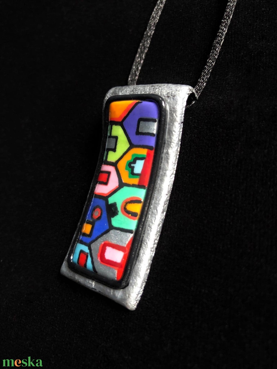 Hundertwasser nyaklánc - ékszer - nyaklánc - medálos nyaklánc - Meska.hu