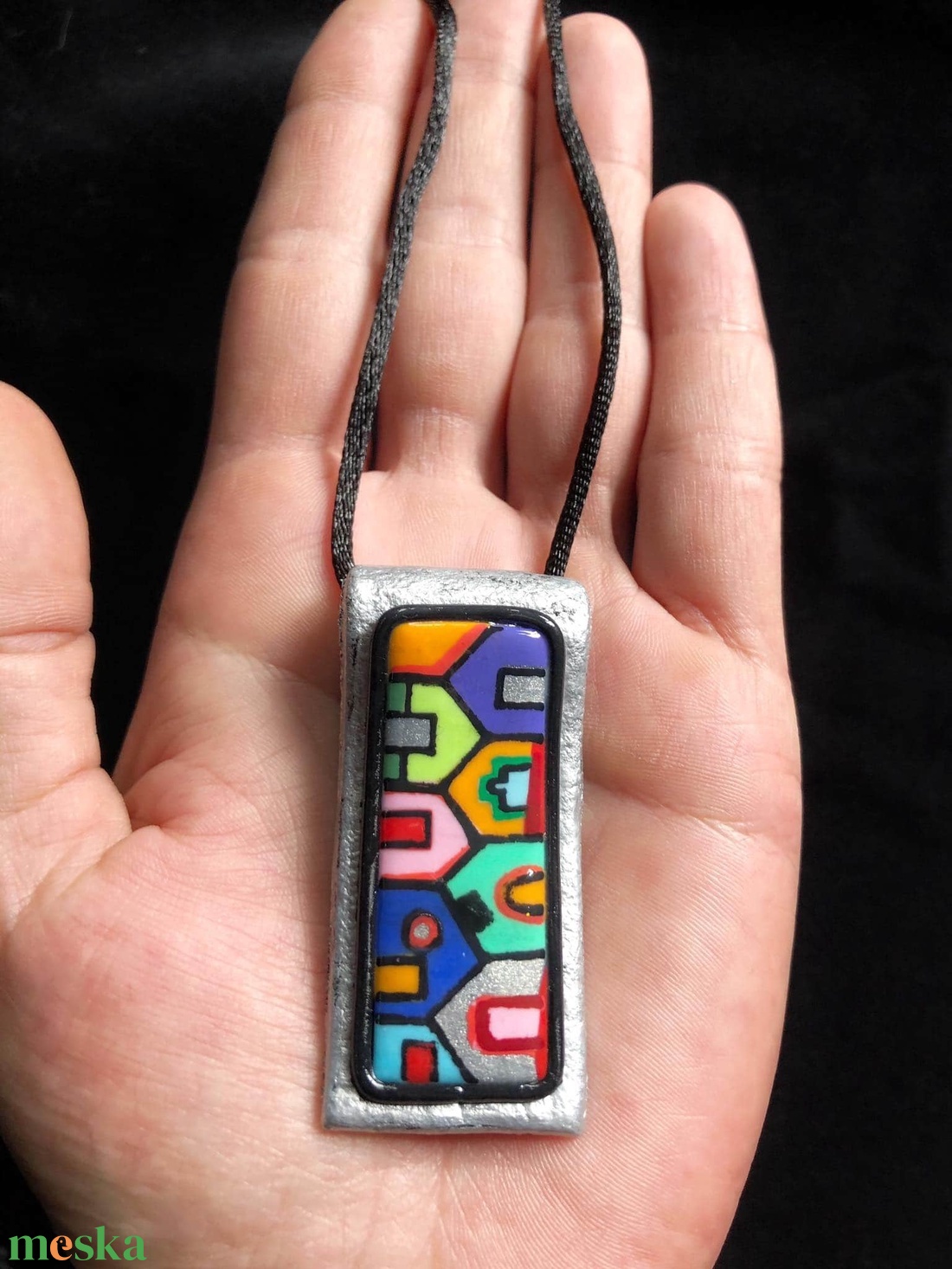 Hundertwasser nyaklánc - ékszer - nyaklánc - medálos nyaklánc - Meska.hu