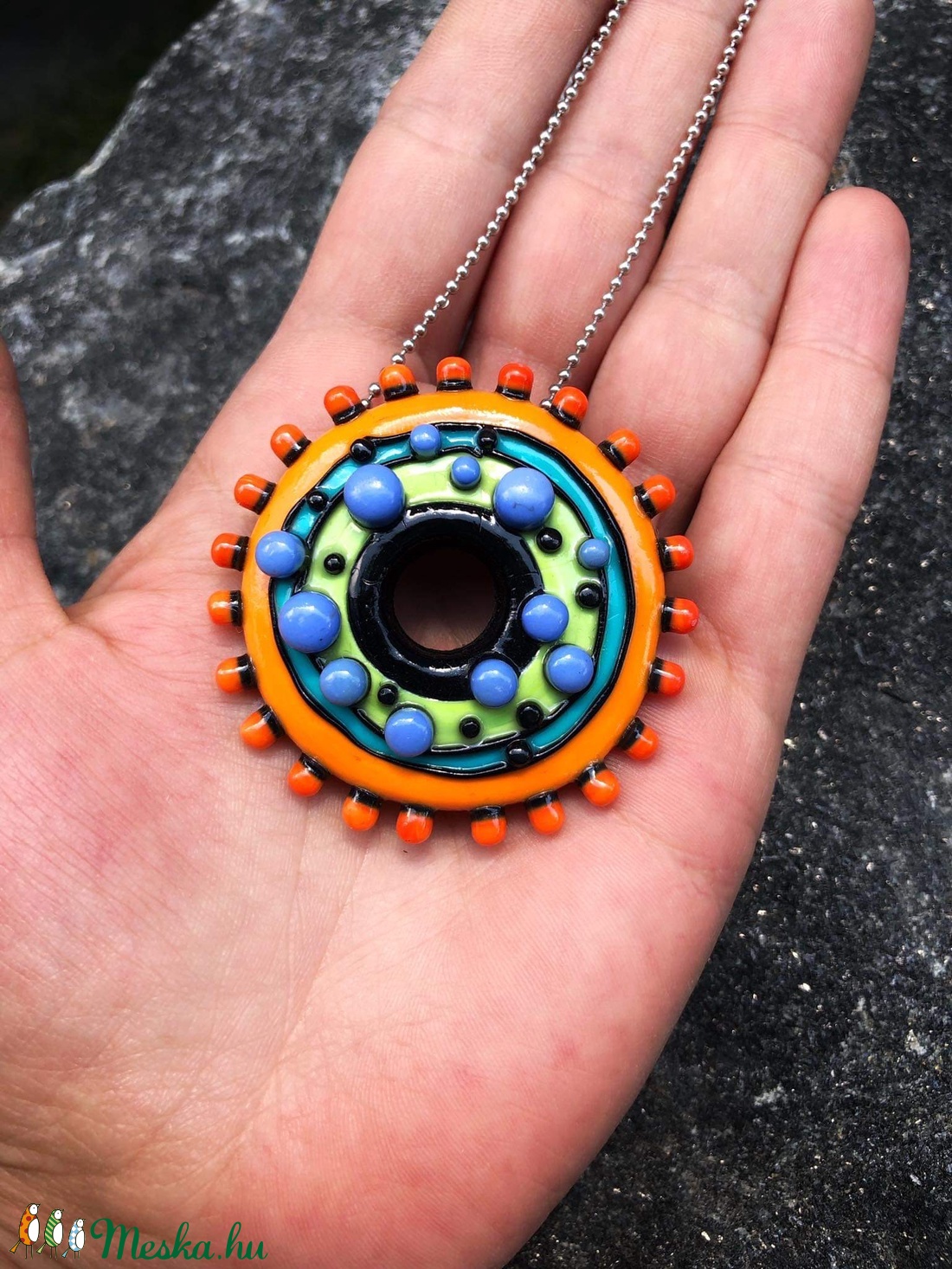 Kerek buborék nyaklánc - ékszer - nyaklánc - Meska.hu