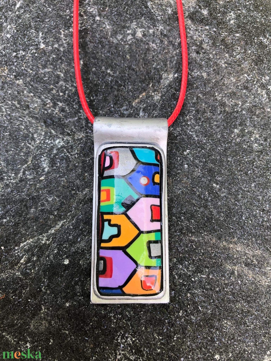 Hundertwasser stílusú ékszerszett - ékszer - ékszerszett - Meska.hu