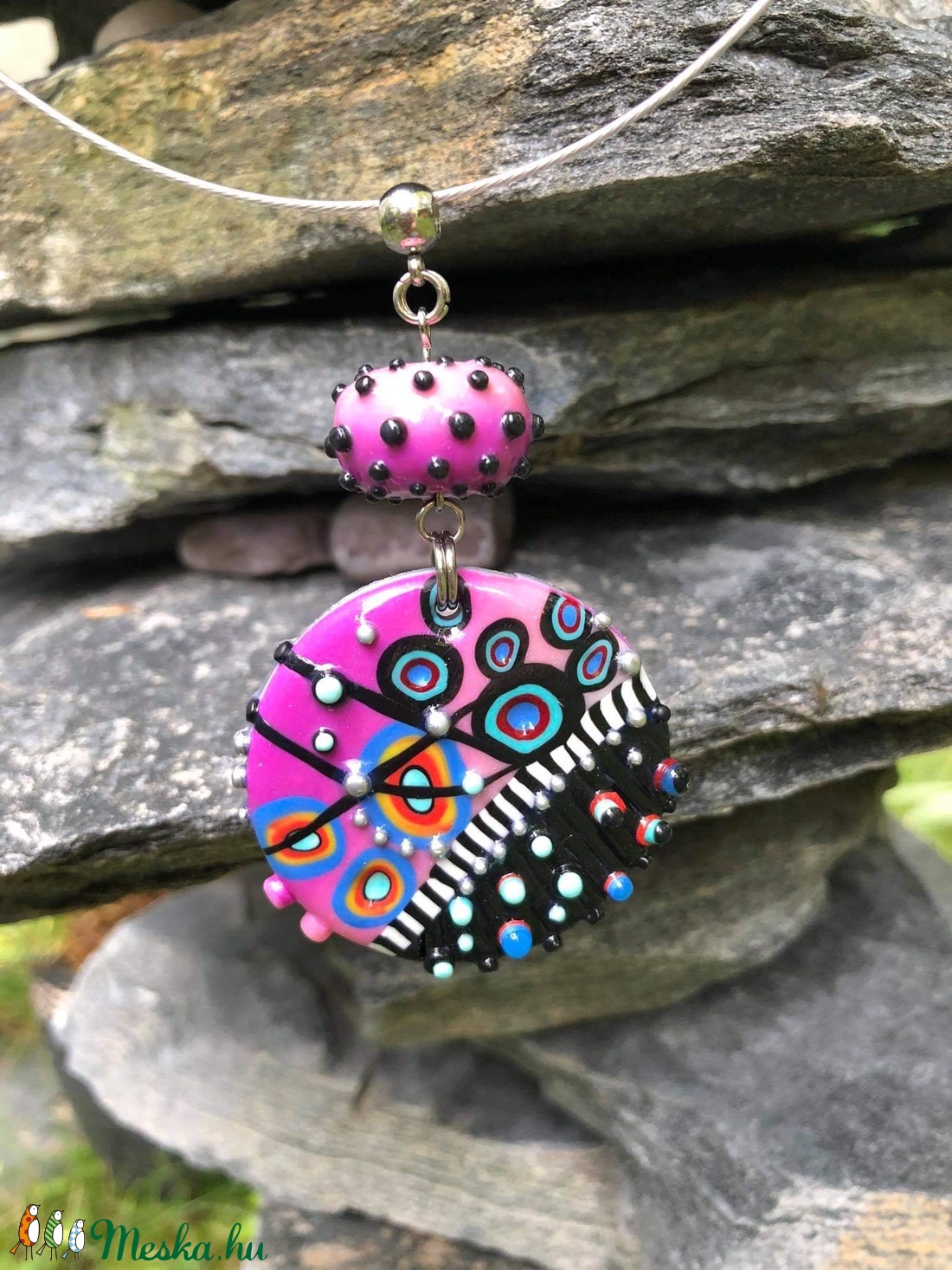 �Pink Space nyaklánc - ékszer - nyaklánc - medálos nyaklánc - Meska.hu