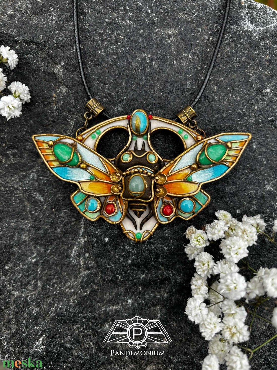 Antik pillangó nyaklánc - ékszer - nyaklánc - medálos nyaklánc - Meska.hu