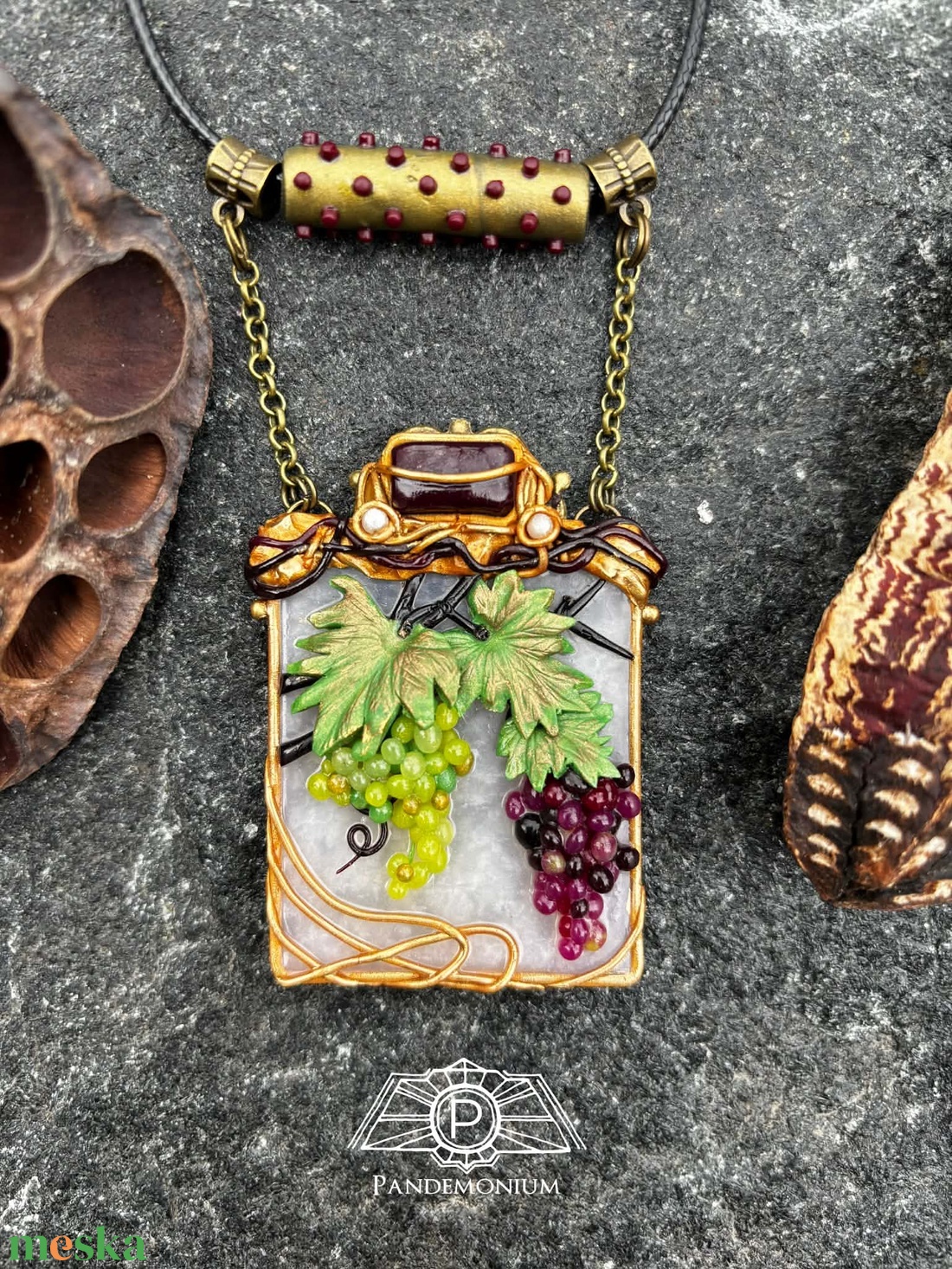 Antik szőlő nyaklánc - ékszer - nyaklánc - medálos nyaklánc - Meska.hu