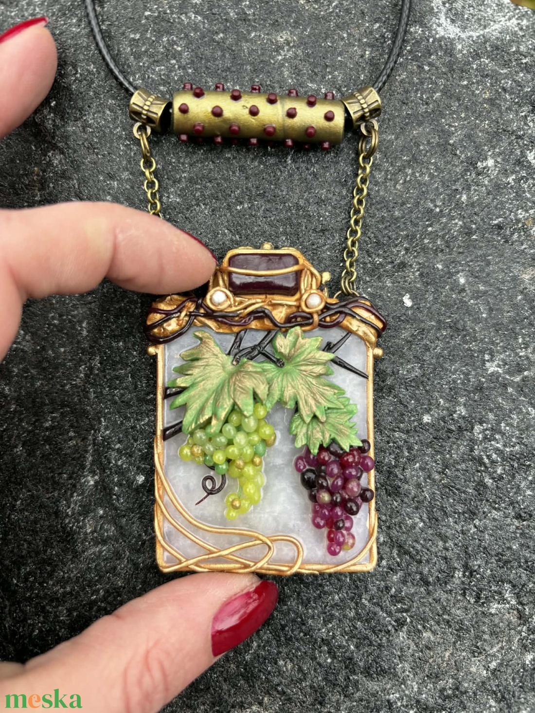 Antik szőlő nyaklánc - ékszer - nyaklánc - medálos nyaklánc - Meska.hu