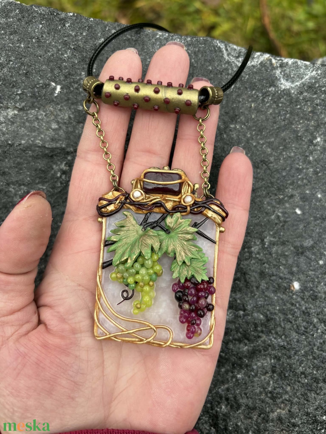 Antik szőlő nyaklánc - ékszer - nyaklánc - medálos nyaklánc - Meska.hu