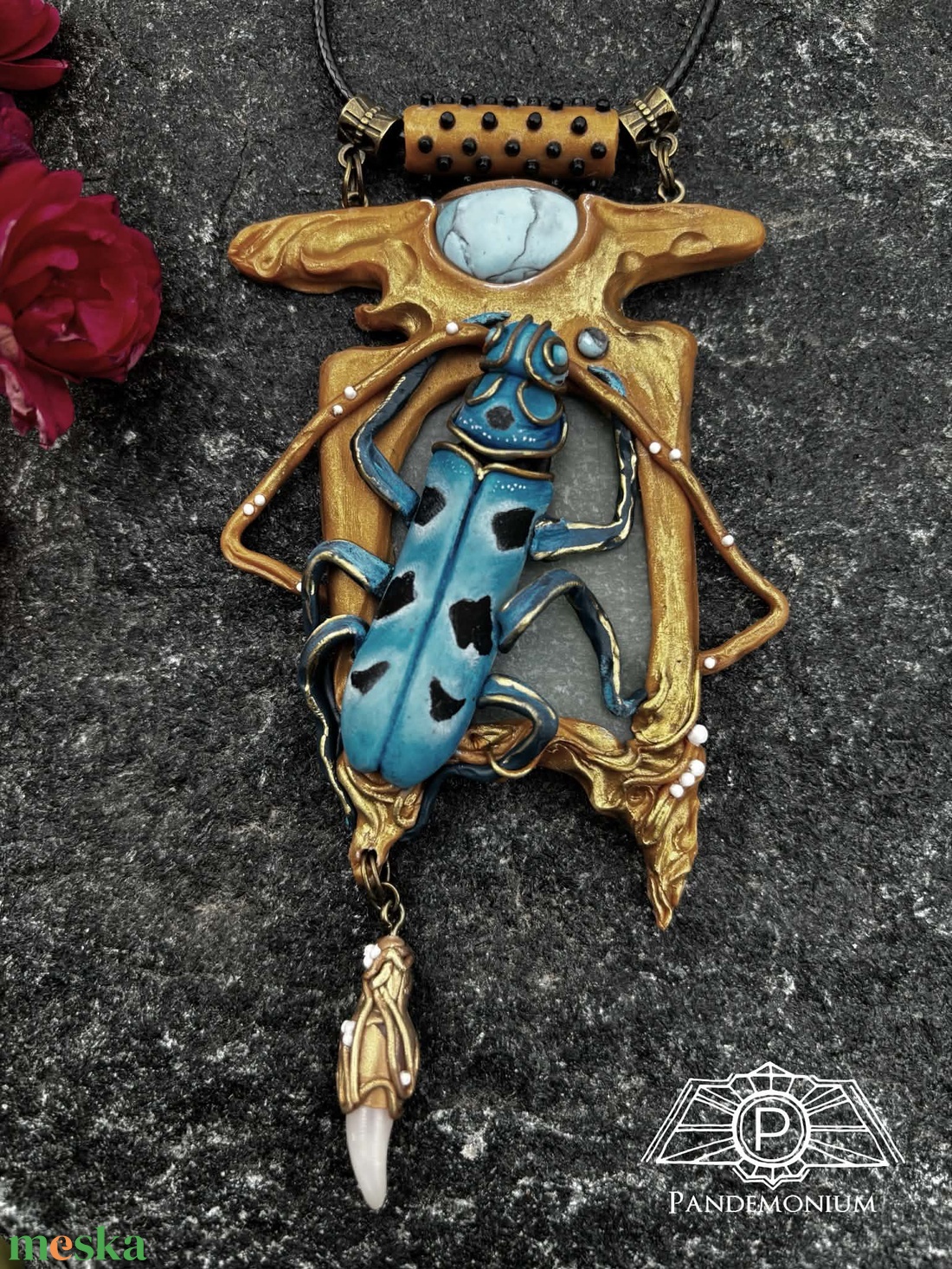 Havasi cincér nyaklánc - ékszer - nyaklánc - medálos nyaklánc - Meska.hu