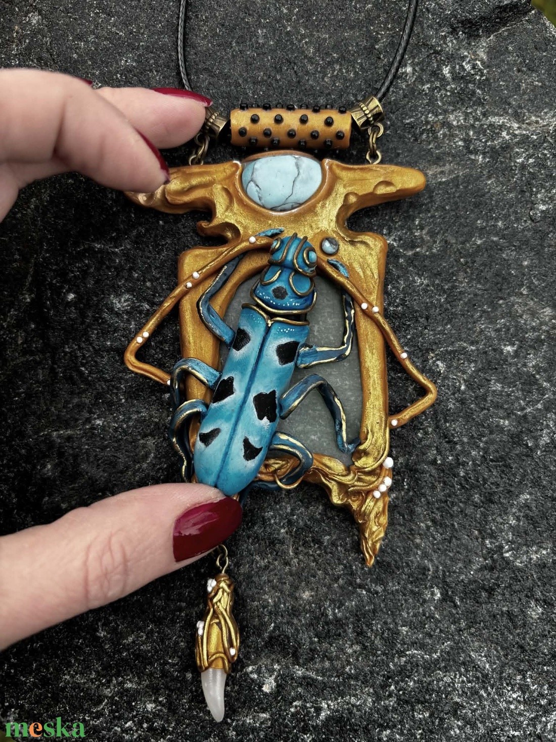 Havasi cincér nyaklánc - ékszer - nyaklánc - medálos nyaklánc - Meska.hu