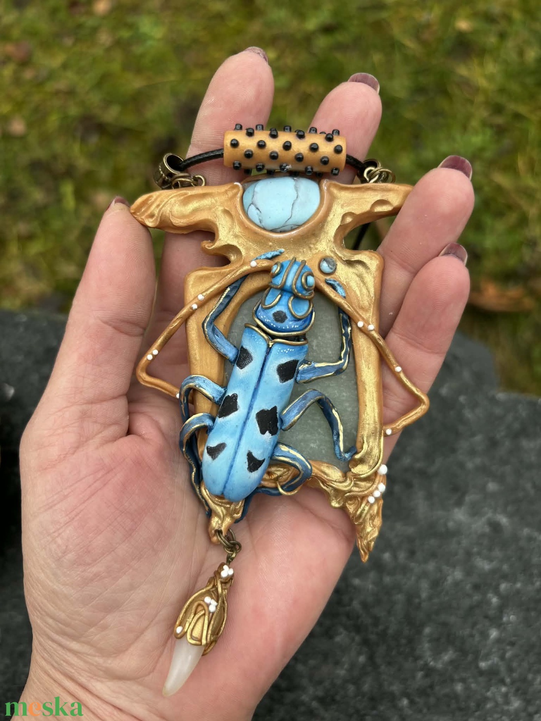 Havasi cincér nyaklánc - ékszer - nyaklánc - medálos nyaklánc - Meska.hu